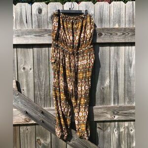 Bohemian Love By Chelsea Patterned Jumpsuit Sz 2X